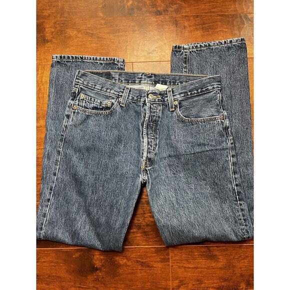 Vintage Levis 501 XX Button Fly Straight Leg Jeans Mens Sz 34x32